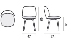 Universal MDF Italia Chair sizes