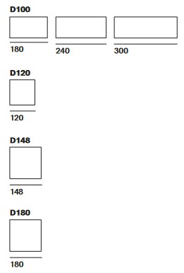 Offset MDF Italia Outdoor Table sizes