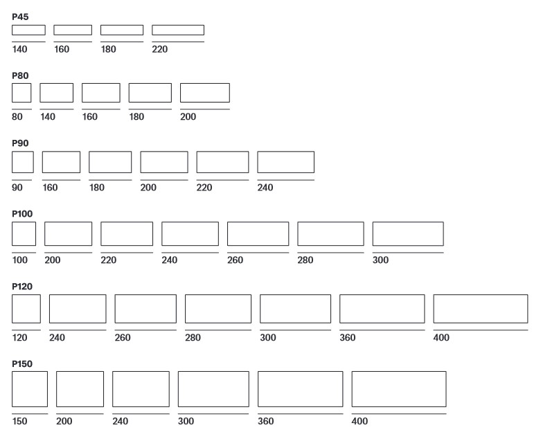 Tense h. 73 MDF Italia Table sizes