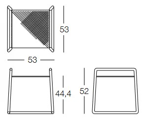 Dimensions of the Lolita Memedesign Coffee Table