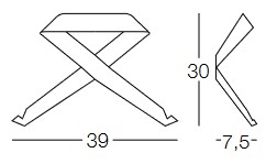 Dimensions of the Fiocco Coat Hanger by Memedesign