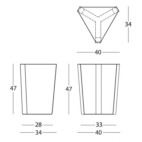 Dimensions of the Finity Big Coffee Table by Memedesign