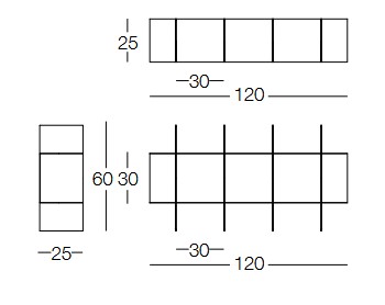 Dimensions of Innesto Memedesign Designer Bookshelf