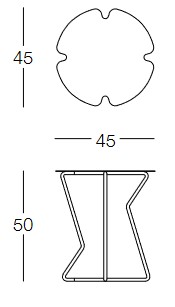 Tavolino Corolla Memedesign dimensioni