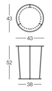 Dimensions of the Costance Memedesign Coffee Table
