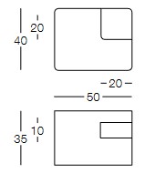 Dimensions of the Libris Memedesign Coffee Table