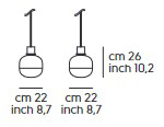 suspension-lamp-Ghost-Midj-dimensions