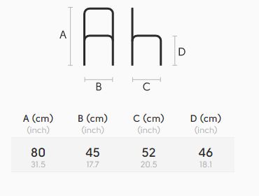 chair-joe-Midj-S-L-CU-dimensions