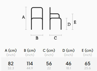 Ola-Bench-Midj-BN-M-dimensions