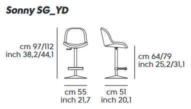 Sgabello-SONNY-SG-YD-midj-dimensioni