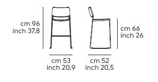 Sgabello-Slim-Midj-H65-M-TS-dimensioni