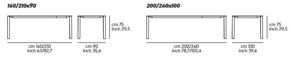 Akashi Midj extendable table sizes