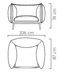 Piuma-Poltrona-Myyour-Dimensioni