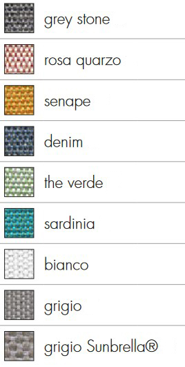 Poltroncina Net Nardi cushion finishes