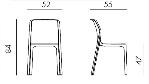 Net Armchair Nardi frame and dimensions