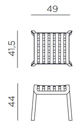 Dimensions of Poggio Nardi Stool