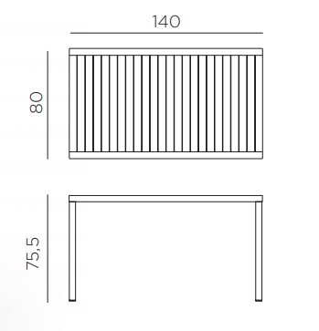table cube 140x80 nardi sizes