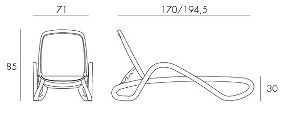 sun lounger Alfa Nardi sizes