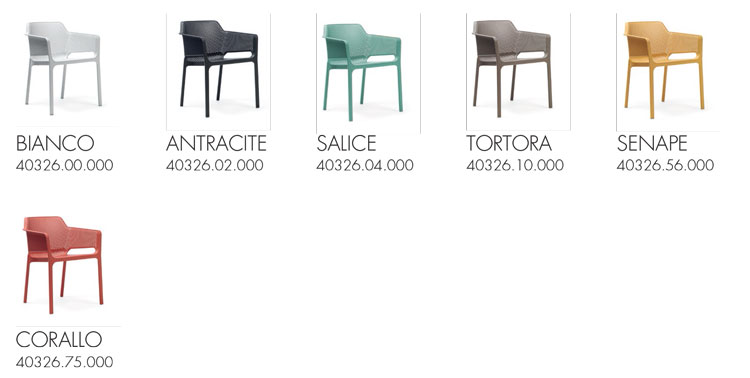 Net Armchair Nardi colors