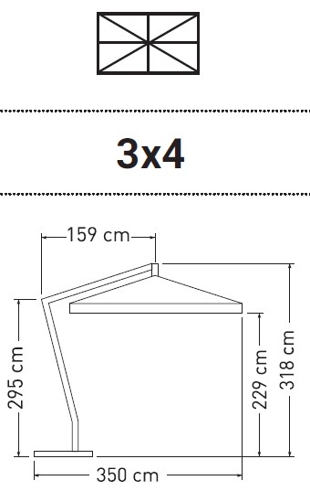 Afrodite-Ombrellone-OmbrellificioVeneto-dimensioni1