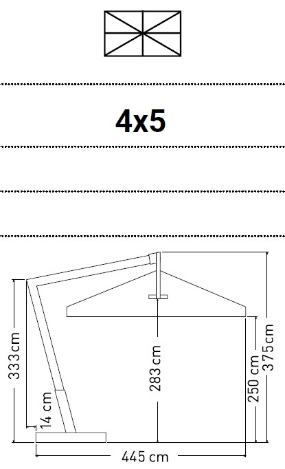 Eclisse-Ombrellone-OmbrellificioVeneto-dimensioni1