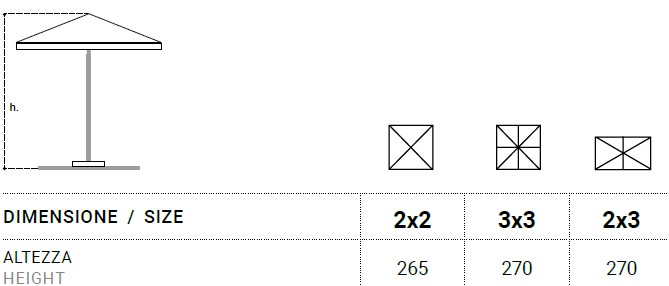 Laguna-Ombrellone-OmbrellificioVeneto-dimensioni