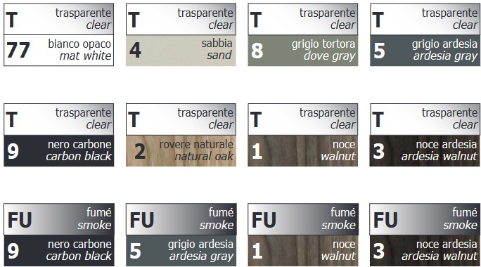 Byblos Comp 33 Pezzani Bookcase Finishes