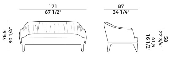 Blossom Potocco Sofa sizes
