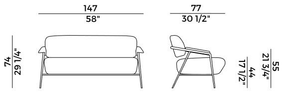 Stay Potocco Sofa sizes