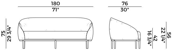 Yoisho Potocco Sofa sizes