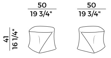 Dance Potocco Pouf sizes