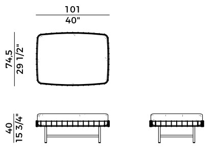 Ropu Potocco Pouf sizes