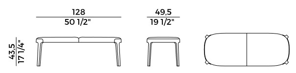 Pouf Panca Velis Potocco dimensioni