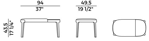 Pouf Panca Velis Potocco dimensioni