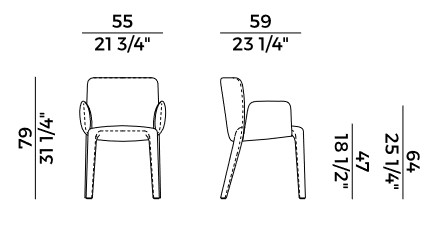 Lars Potocco Armchair sizes