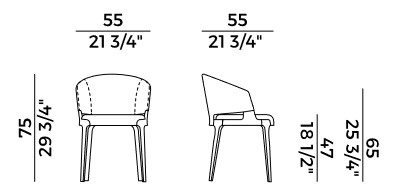 Velis PA Potocco Armchair sizes