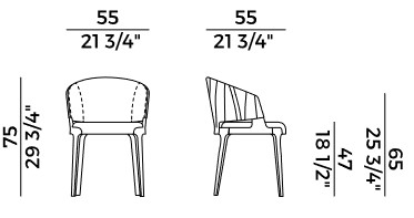 Velis PAW Potocco armchair sizes