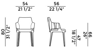 Velis W Potocco Armchair sizes