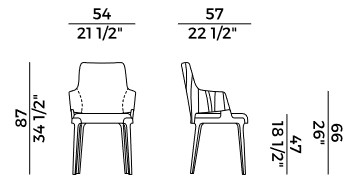 Velis W Potocco Armchair sizes