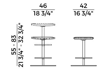 Bon Ton Potocco stool sizes