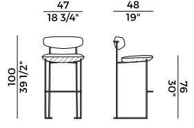Keel Light Potocco stool sizes