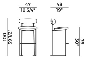 Keel Potocco Stool sizes
