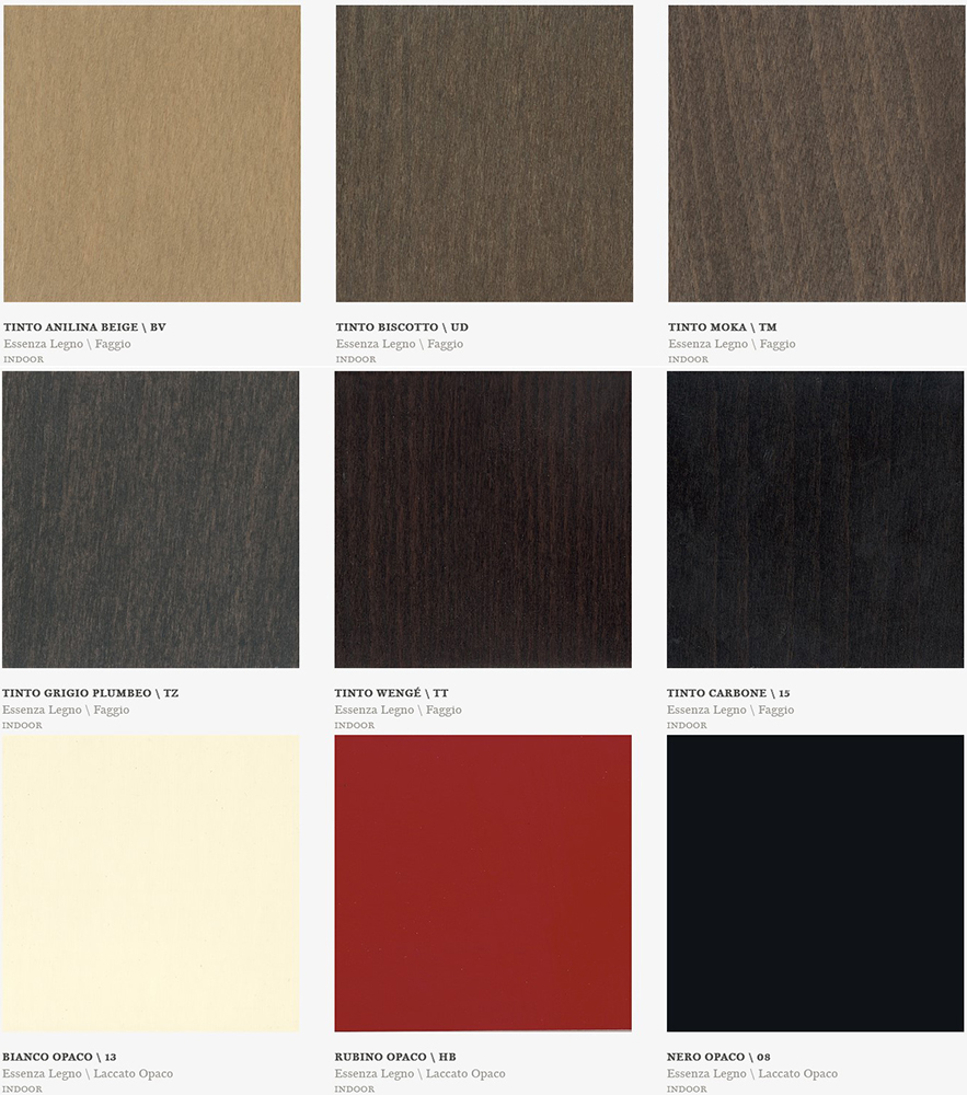 Sedia Miura Potocco finiture