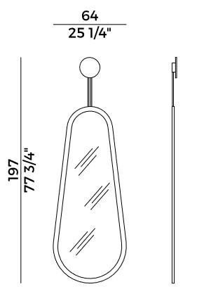 Stilla Potocco Mirror sizes