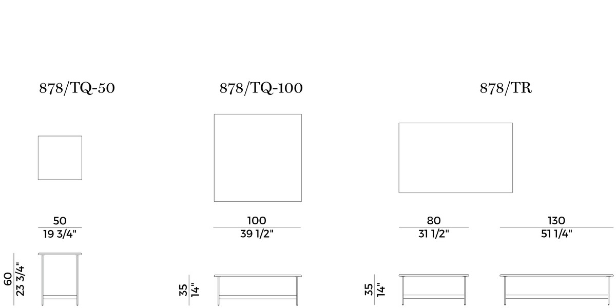 Little T Potocco Indoor Coffee Table sizes