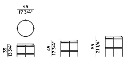 Tray Potocco Coffee Table sizes