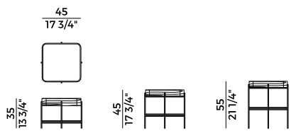 Tray Potocco Coffee Table sizes