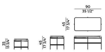 Tray Potocco Coffee Table sizes