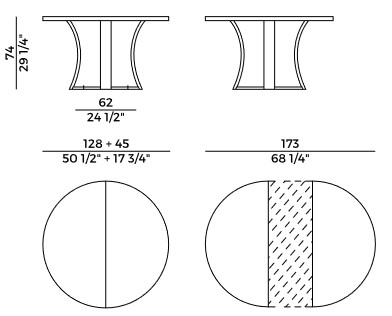 Grace Potocco extendable table sizes