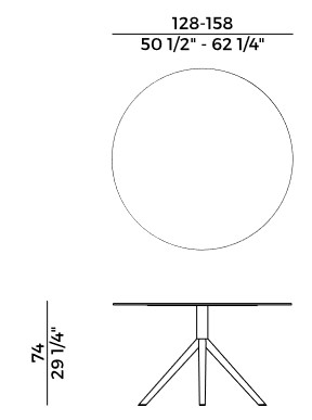 OTX Dining Potocco table sizes